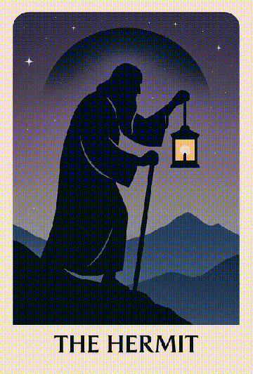 Tarot animation the hermit to the wheel of fortune